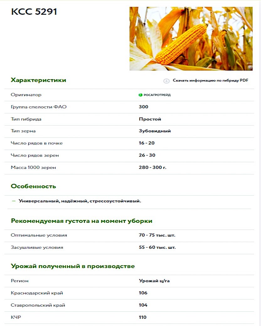 КСС 5291 описание